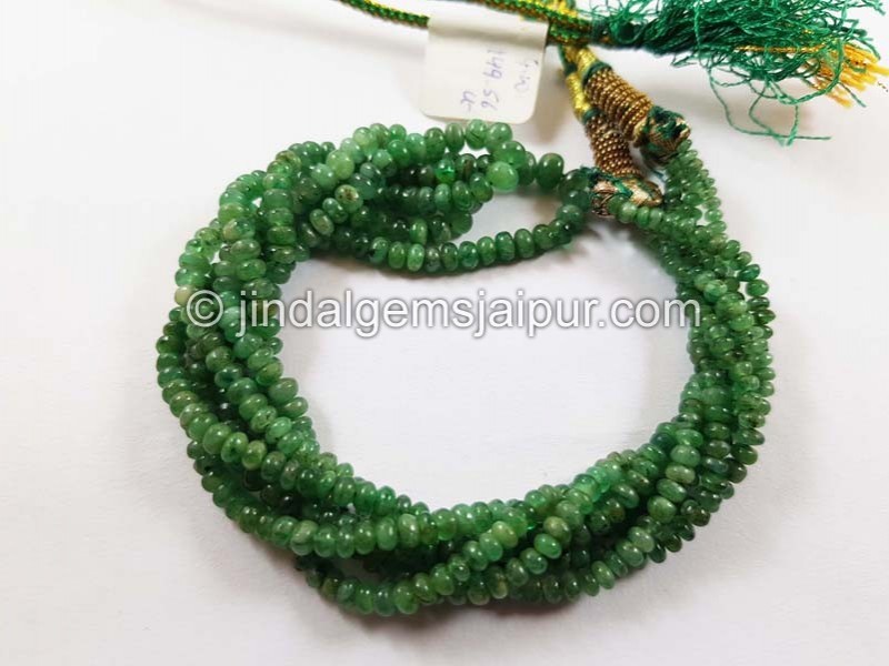 Emerald Smooth Roundelle Beads